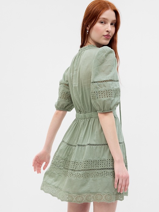 gap puff sleeve lace mini dress Puff Sleeve Lace Mini Dress
