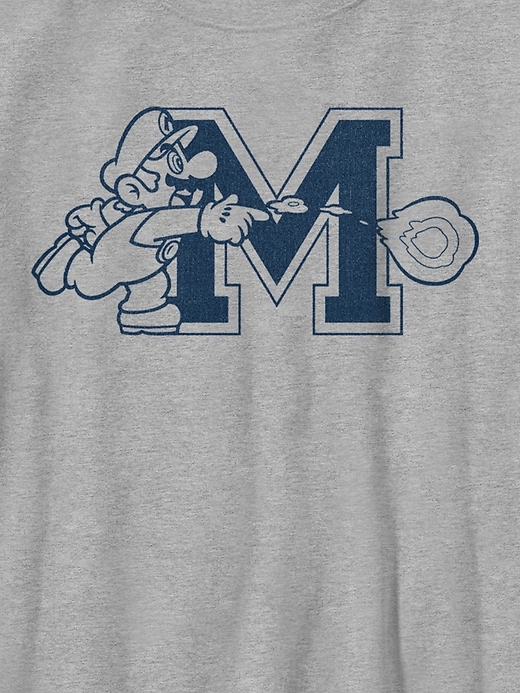 2 of 8 showing, with the color Grey of product Nintendo Mario U03 Tee