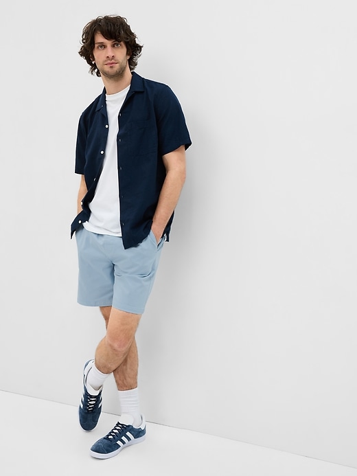 1 of 8 showing, with the color WIND BLUE of product 7" Easy Shorts With E-Waist