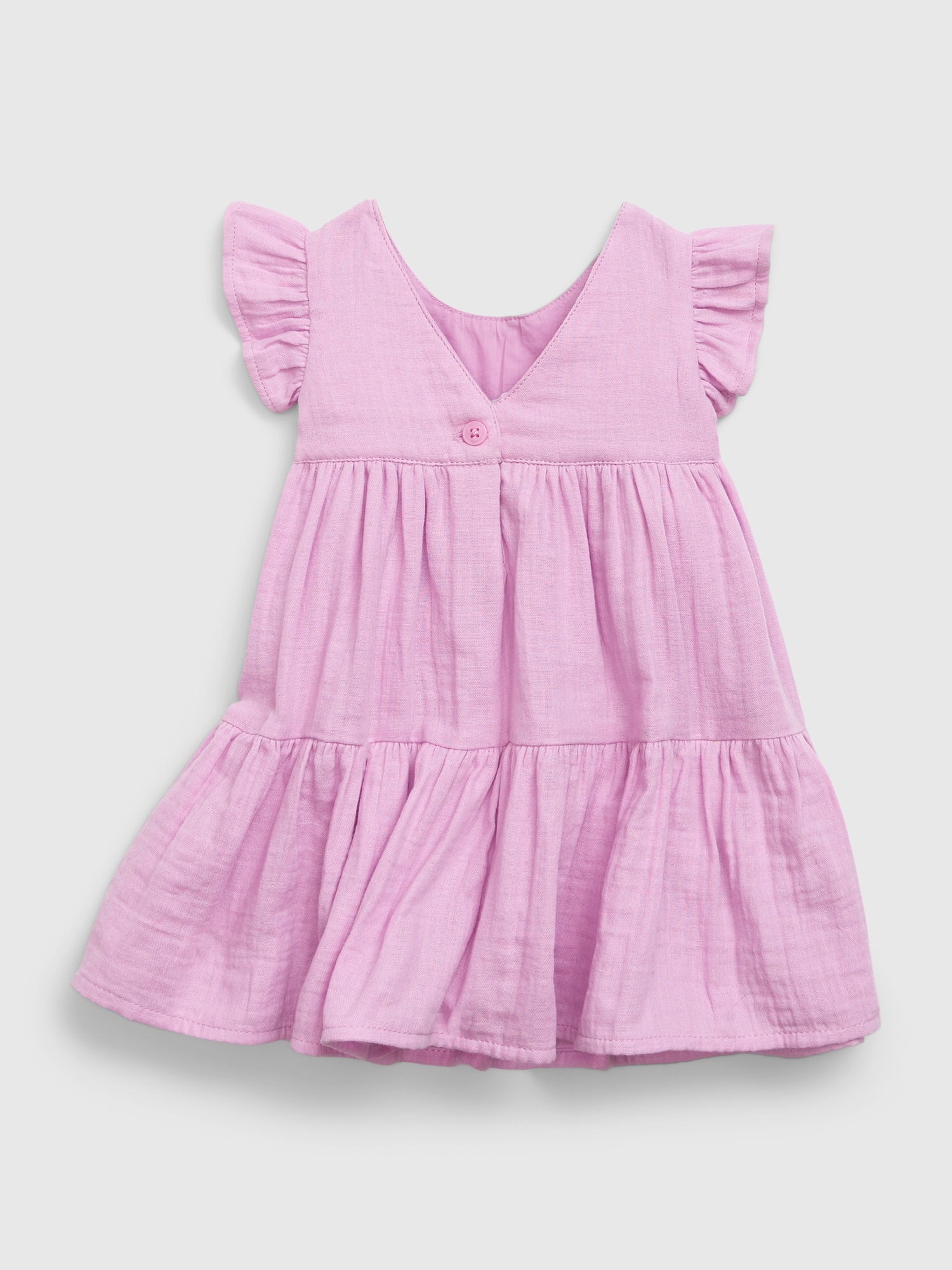 Baby Crinkle Gauze Tiered Dress Set Gap