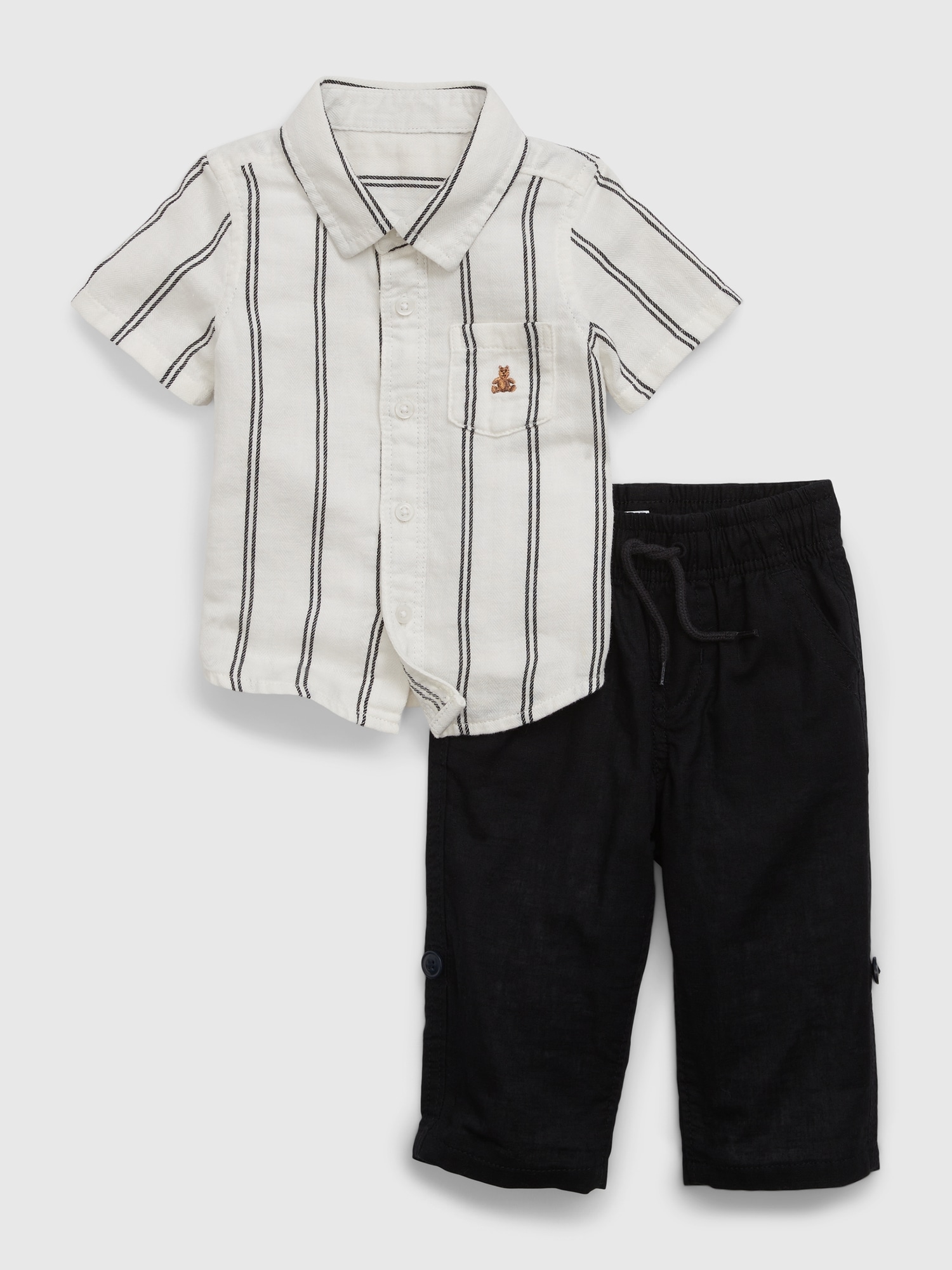 Gap Baby Linen-Cotton Outfit Set