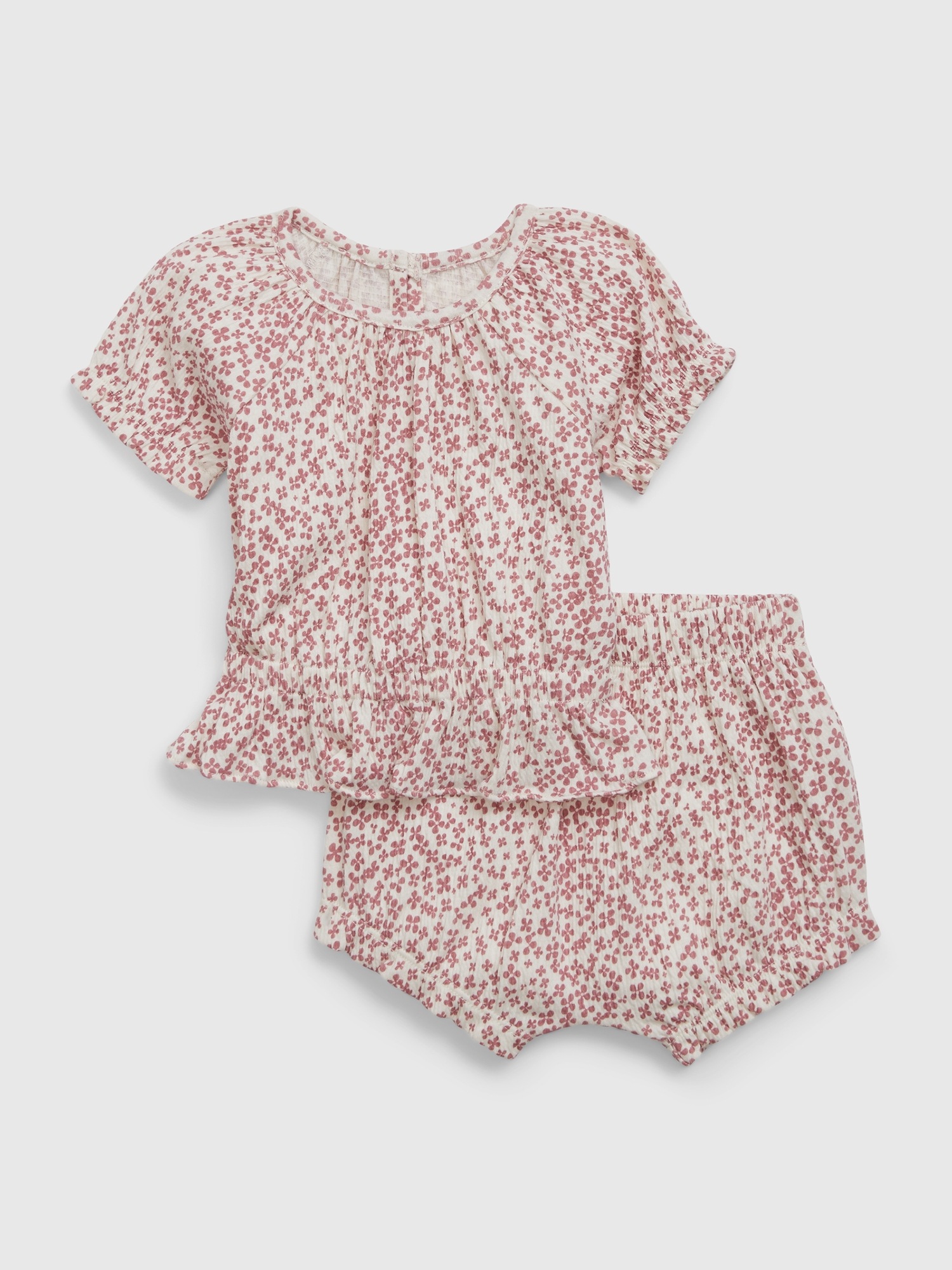 Gap Baby Crinkle Gauze Floral Outfit Set