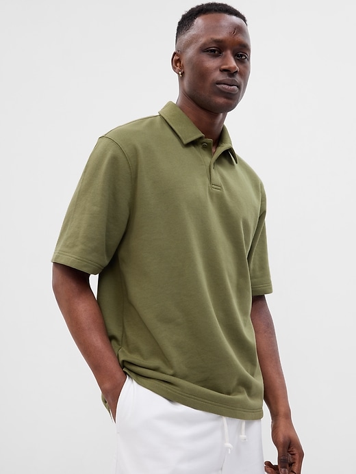 Image number 5 showing, French Terry Polo Shirt