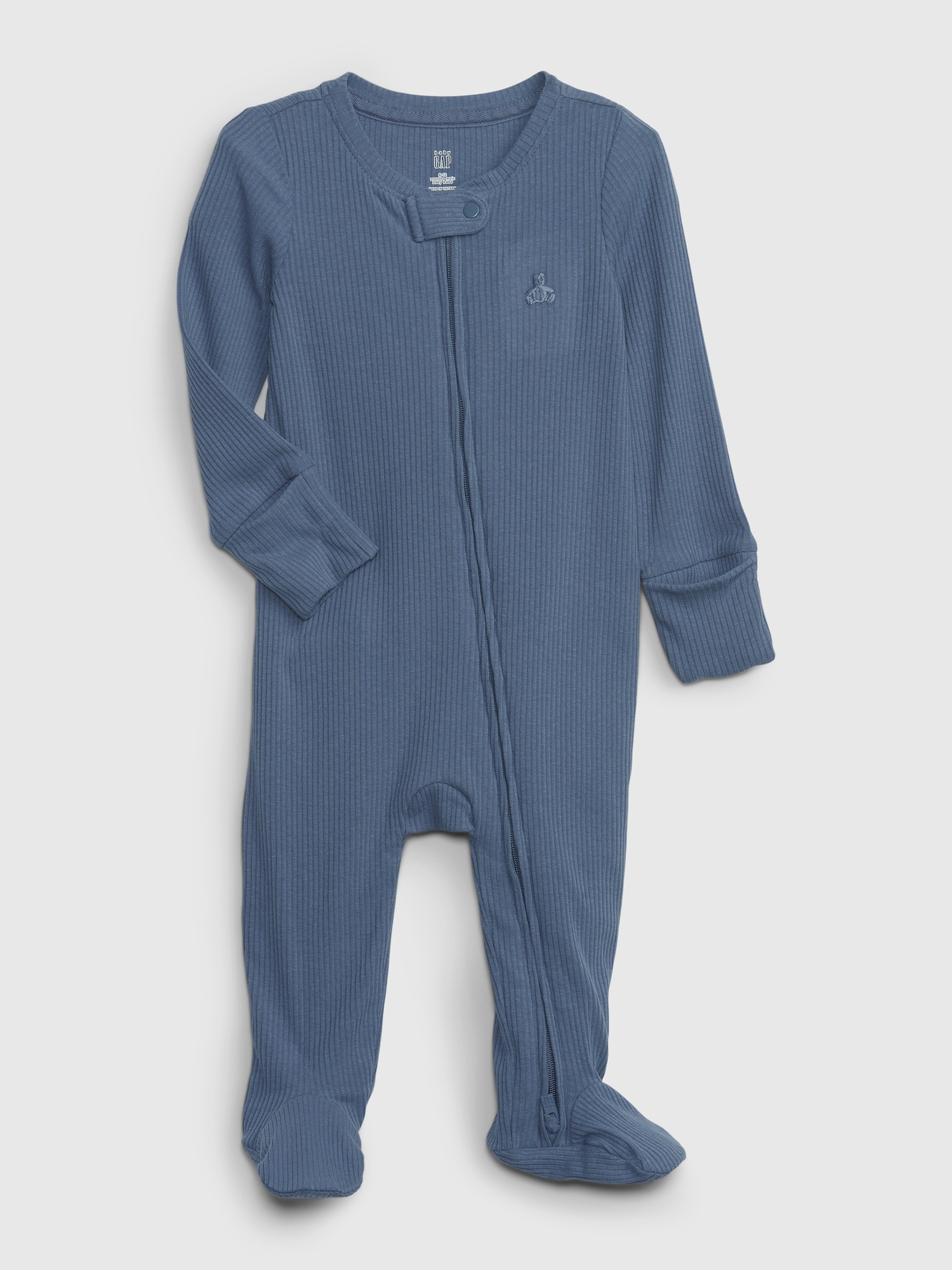 Gap Kids' Baby First Favorite Rib Footed One-piece In Bainbridge Blue