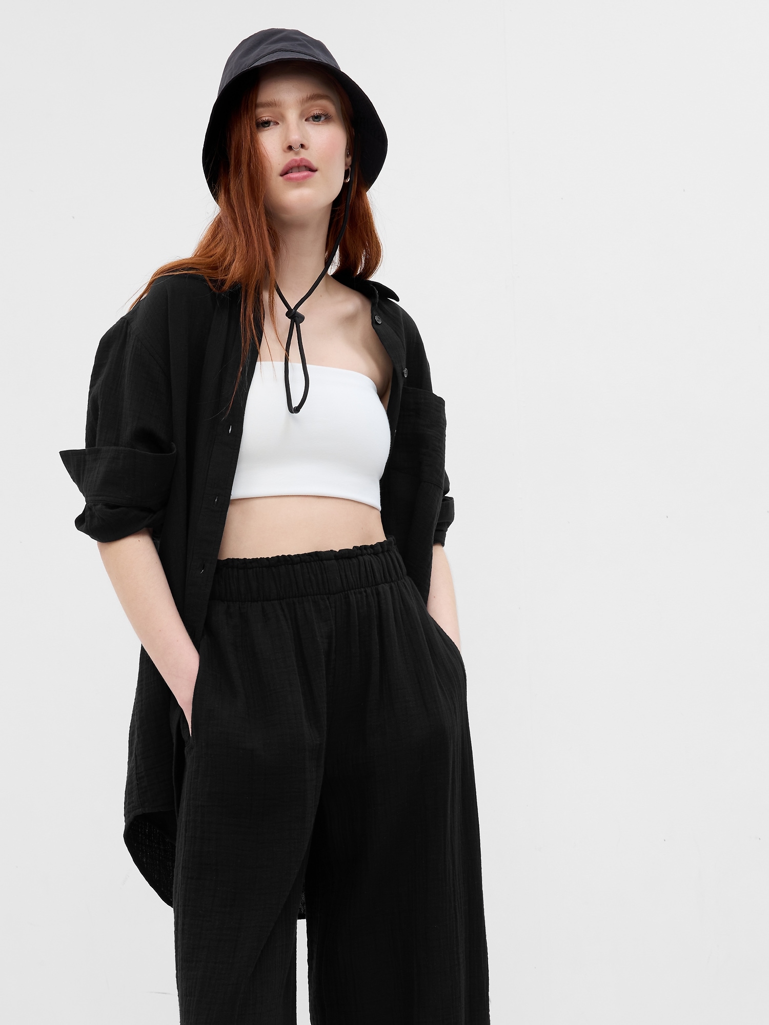 上品なブランド Weekend Gauze Crinkle Tunic Gap | トップス