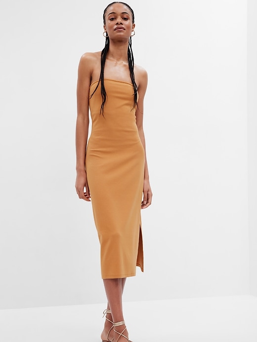 Image number 9 showing, Modern Strapless Split-Hem Midi Dress