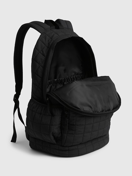 Image number 3 showing, Kids Nylon Quilted Backpack