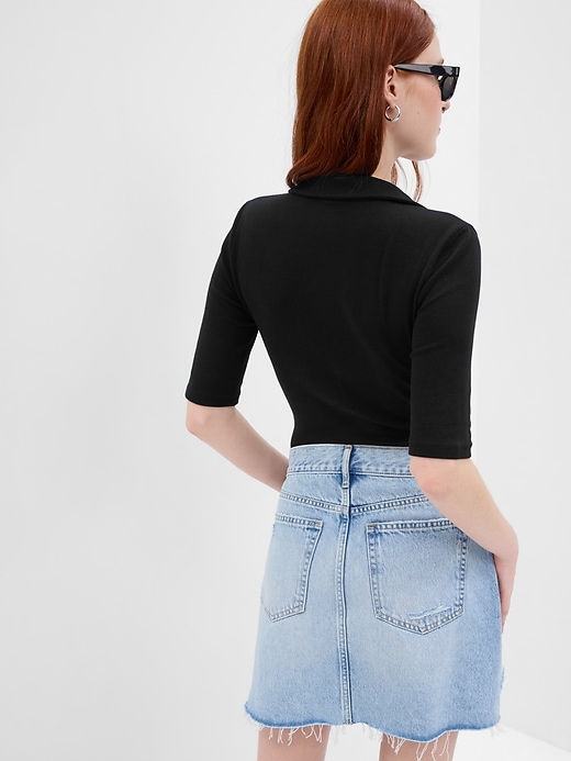 2 of 8 showing, with the color black of product Modern Polo Bodysuit