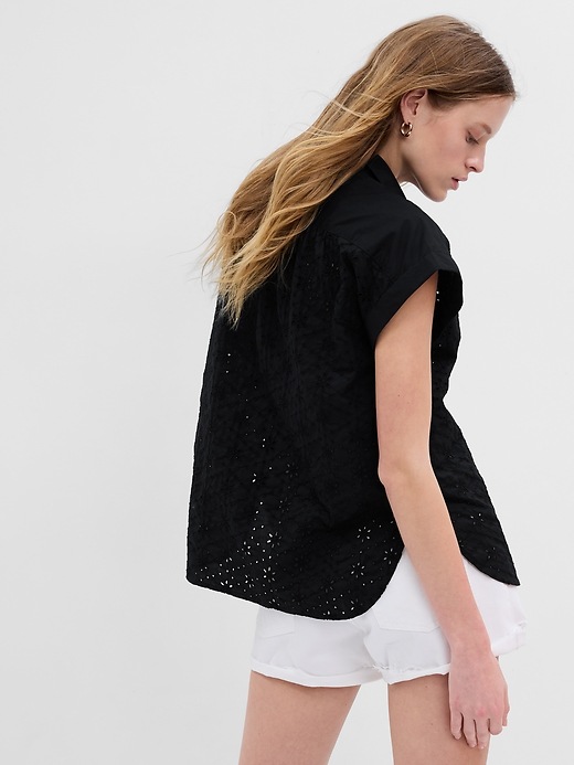 View large product image 2 of 2. Eyelet Shirt
