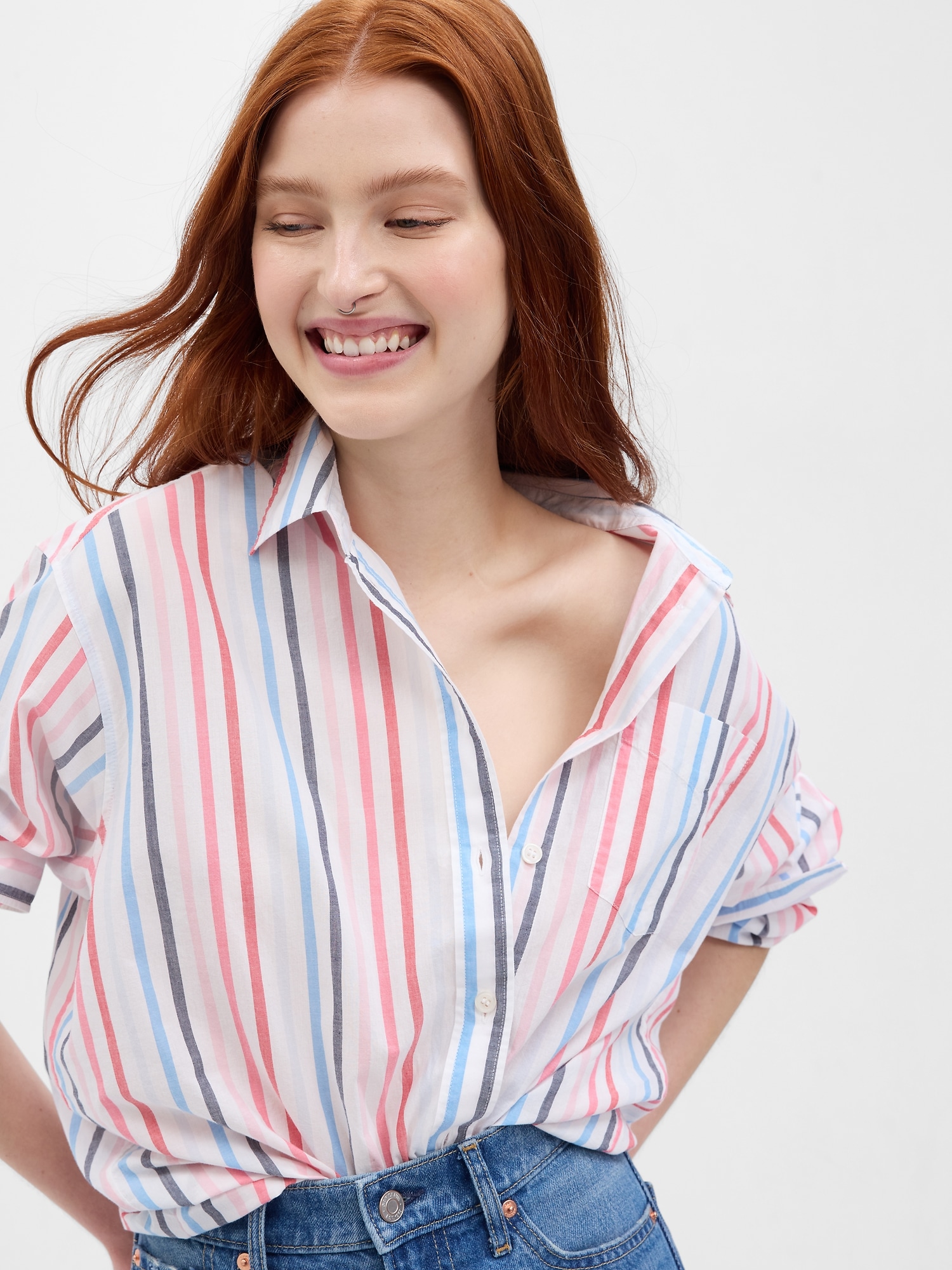 Stripe Big Shirt | Gap