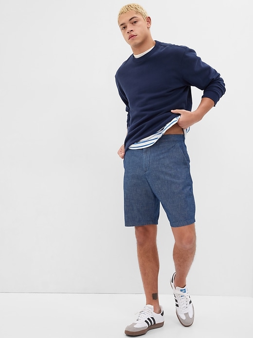 1 of 8 showing, with the color dark chambray of product 10" Vintage Shorts