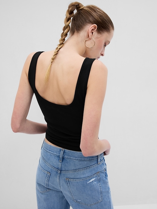 View large product image 2 of 2. Modern Cropped Corset Tank Top