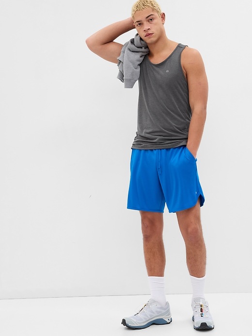 1 of 8 showing, with the color medium gray of product GapFit Active Tank Top