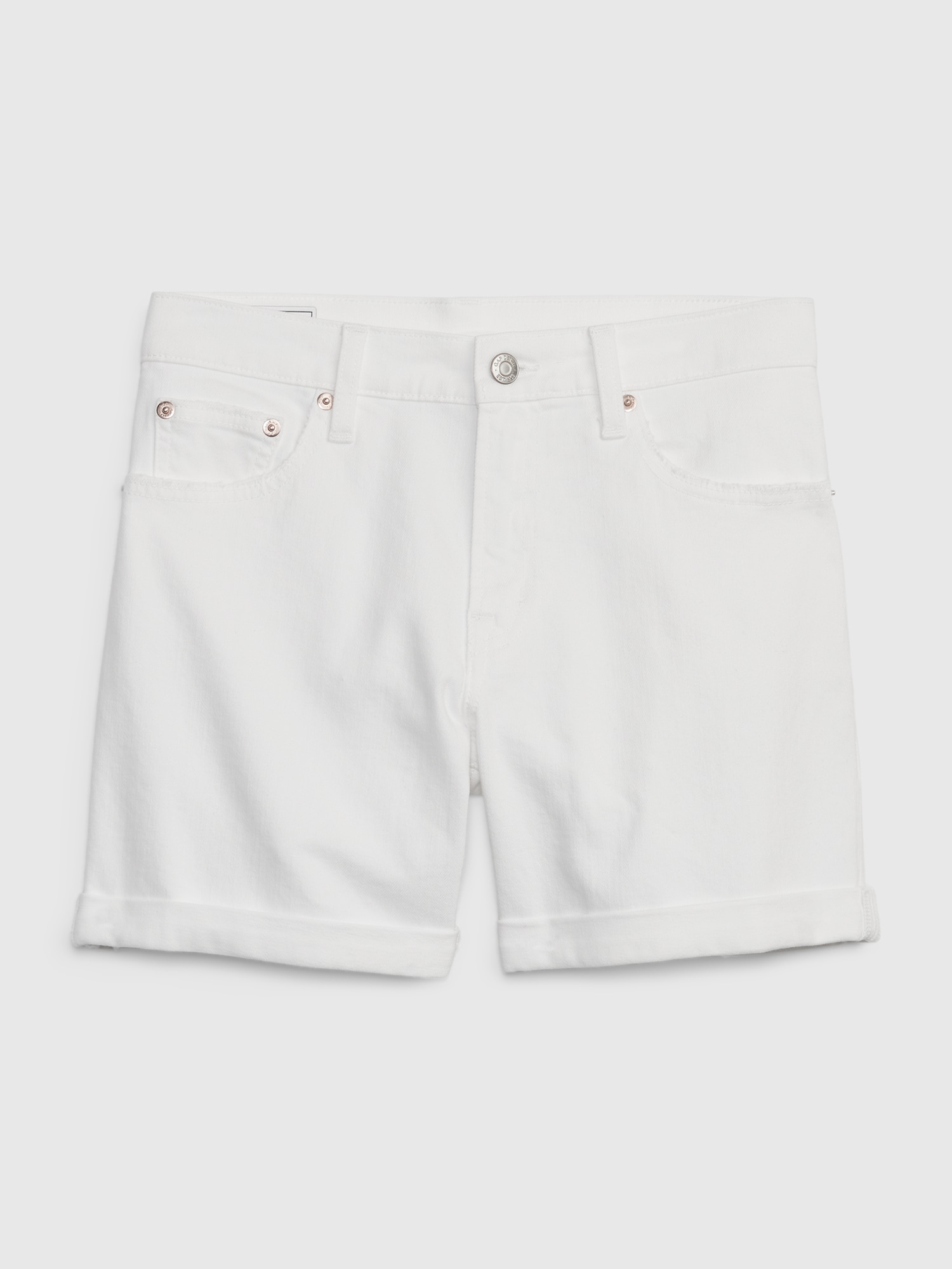 Gap 5" Mid Rise Girlfriend Shorts In Optic White