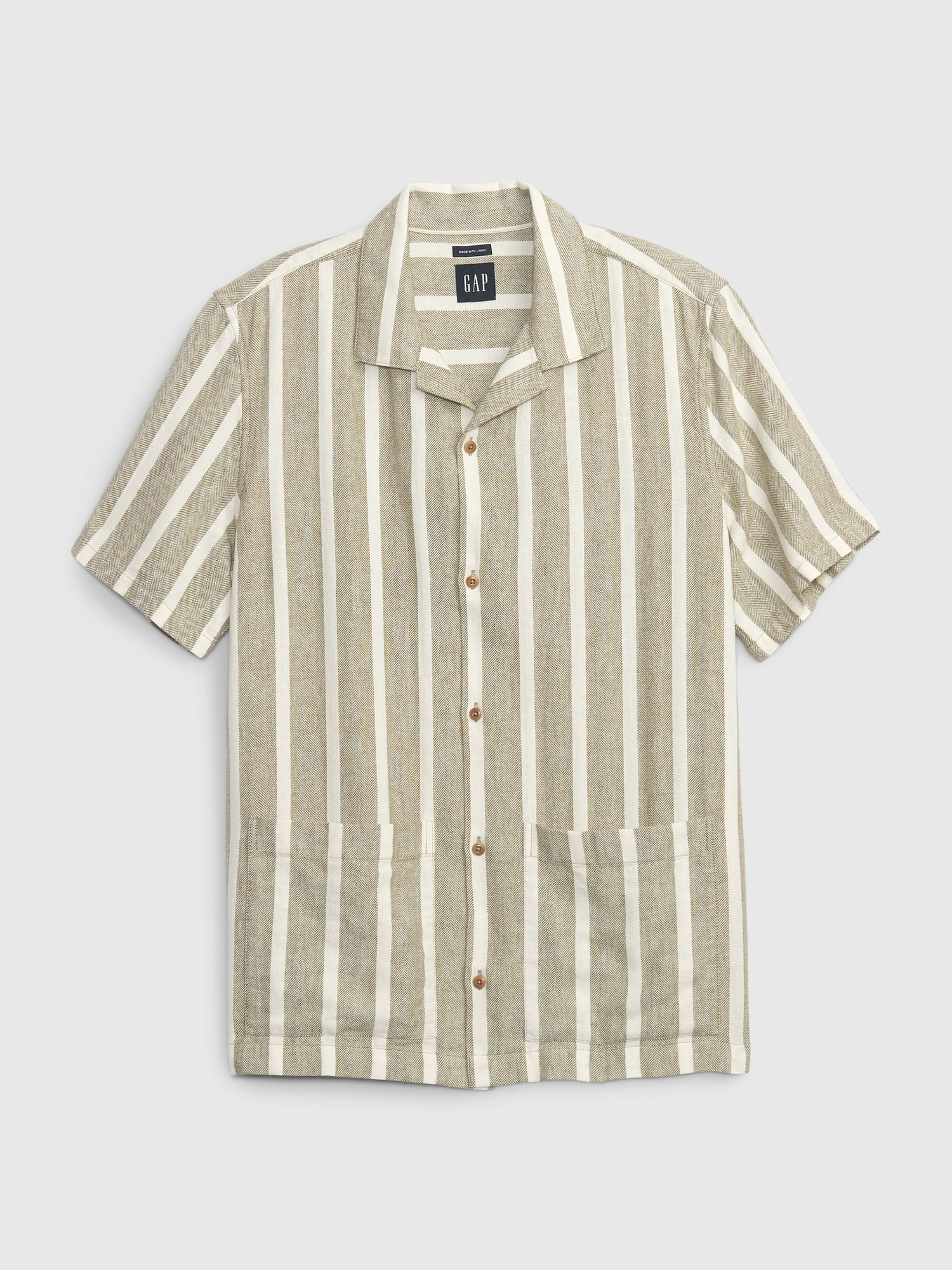 Linen-Cotton Cabana Shirt