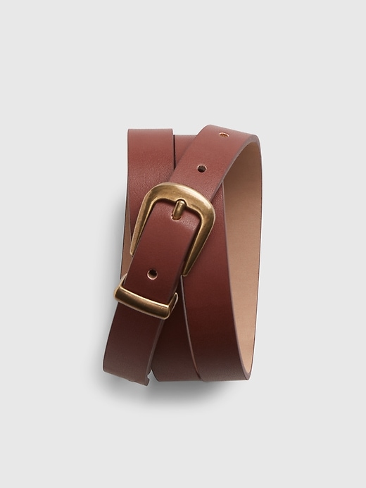 1 of 8 showing, with the color brown of product Vegan Leather Belt
