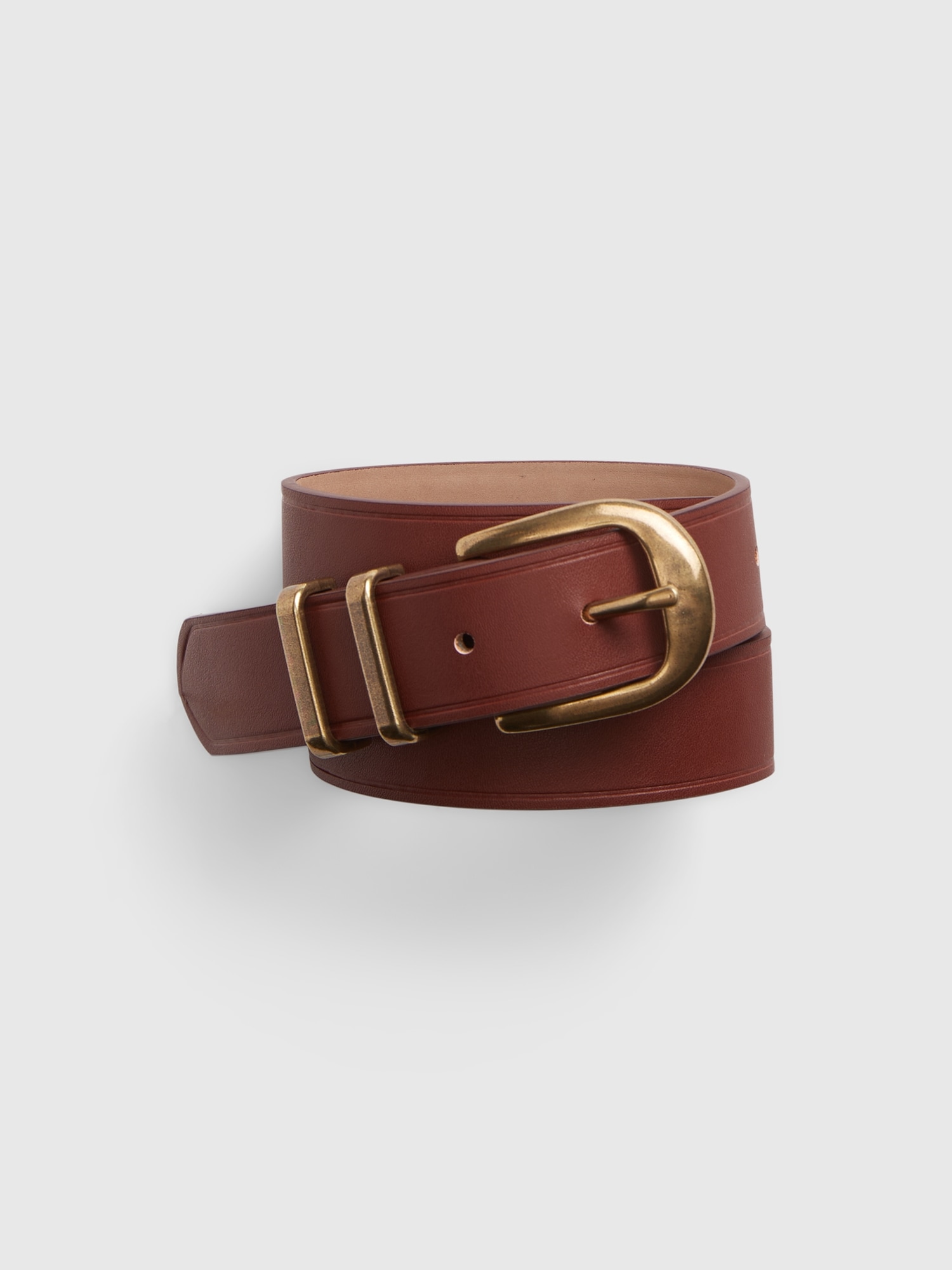 Gap Faux-Leather Western Belt brown. 1