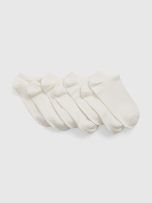 1 of 8 showing, with the color new off white of product Kids No-Show Socks (7-Pack)