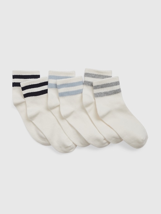 1 of 8 showing, with the color multi of product Kids Quarter Crew Socks (3-Pack)