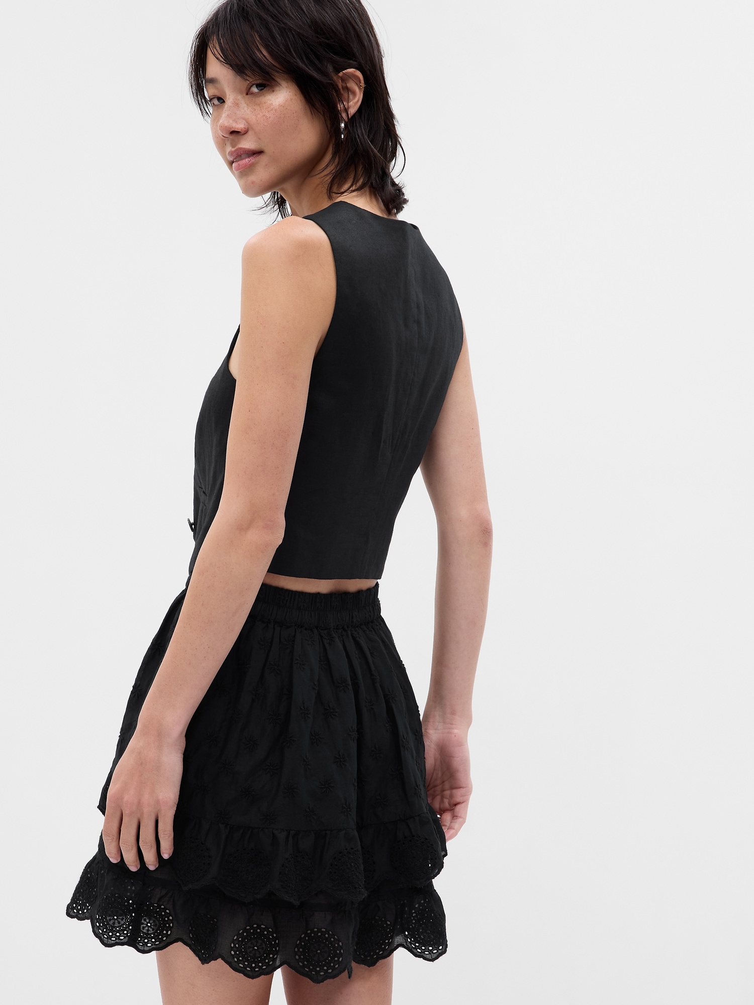 Eyelet Lace Mini Skirt Gap