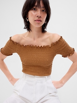 Smocked Off Shoulder Top Gap