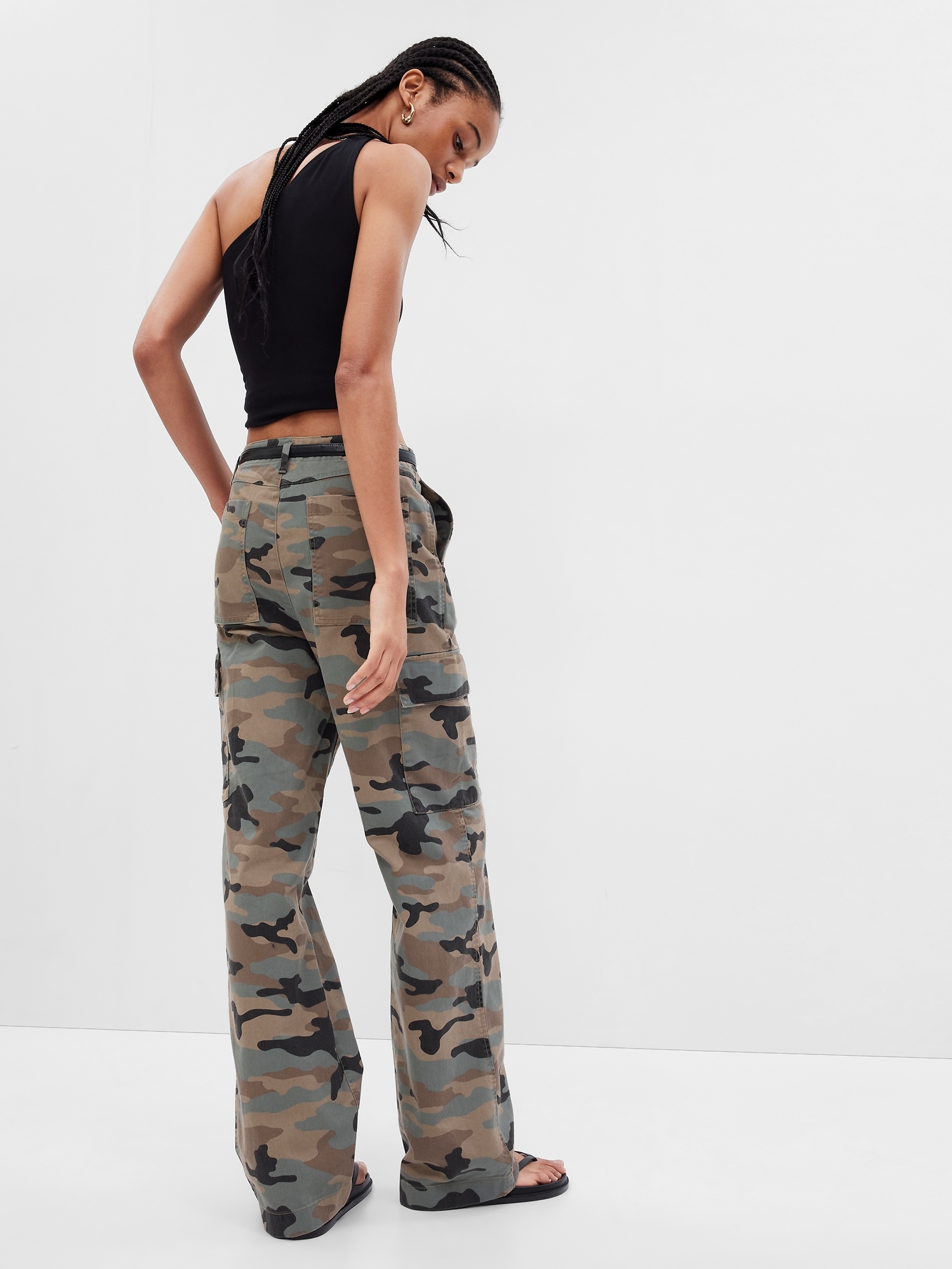 Loose Khaki Cargo Pants | Gap