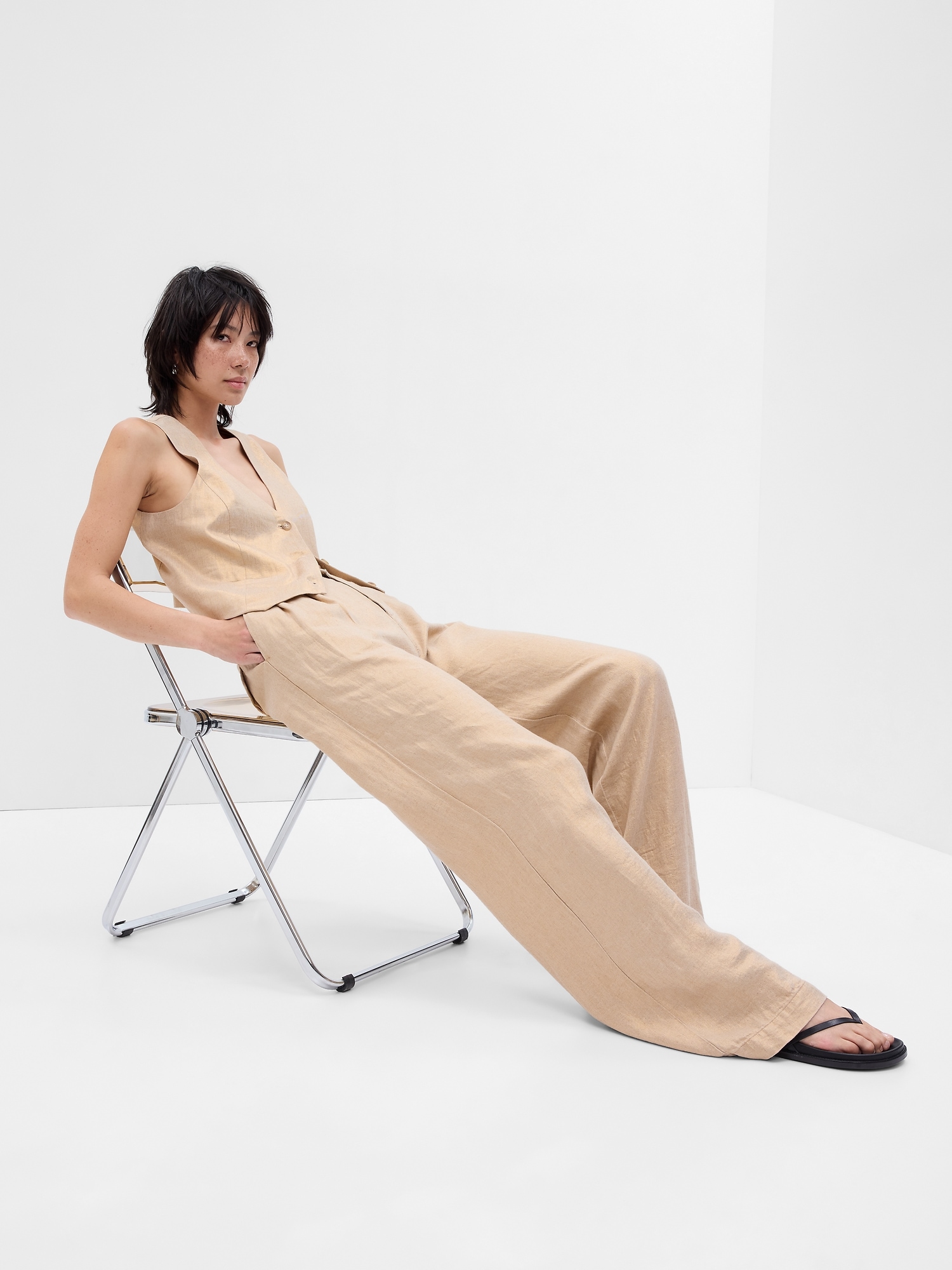 Gap ladies deals linen trousers