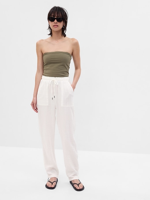 Image number 1 showing, Crinkle Gauze Pants