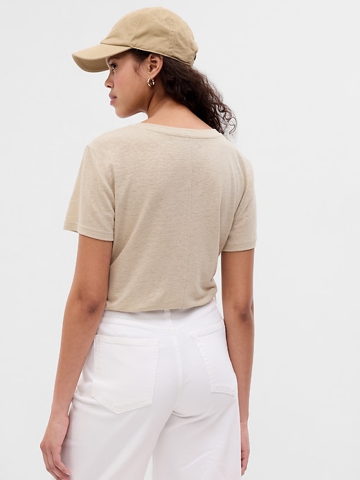 Image number 2 showing, Linen-Blend T-Shirt