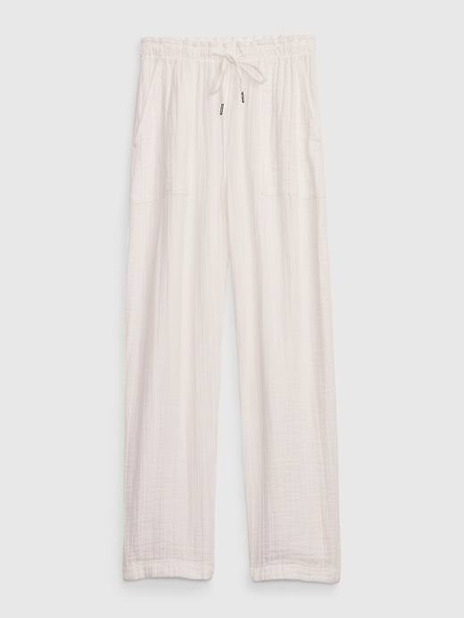 High Rise Crinkle Gauze Pants | Gap