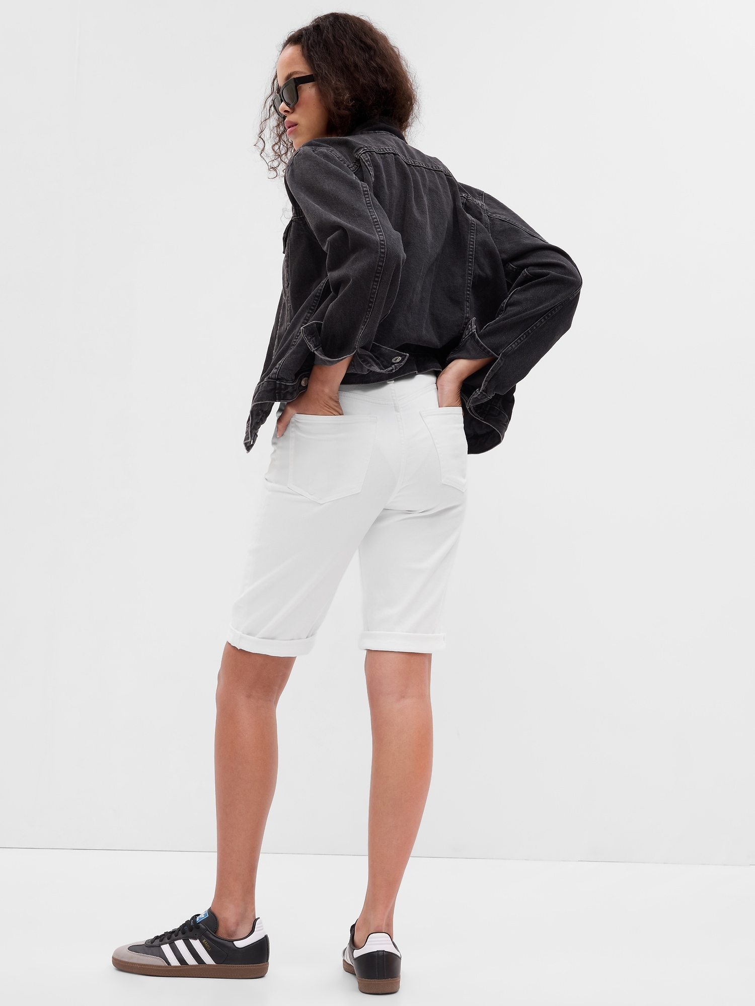 9" High Rise Bermuda Shorts with Washwell Gap