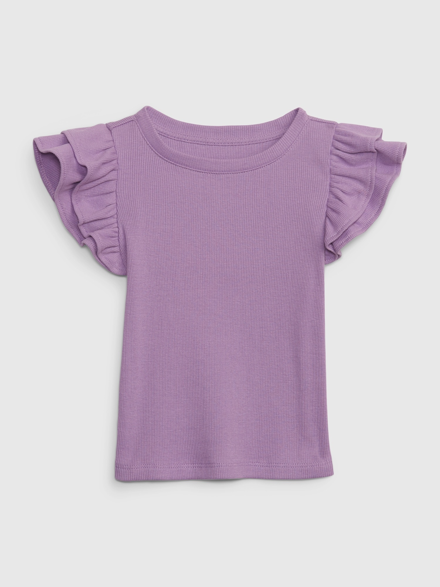 Gap Toddler Flutter Sleeve T-Shirt purple. 1