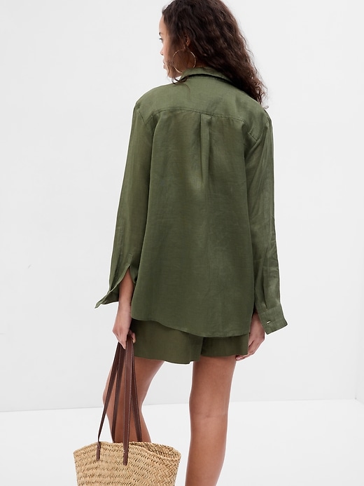 Image number 2 showing, Linen Boyfriend Shirt