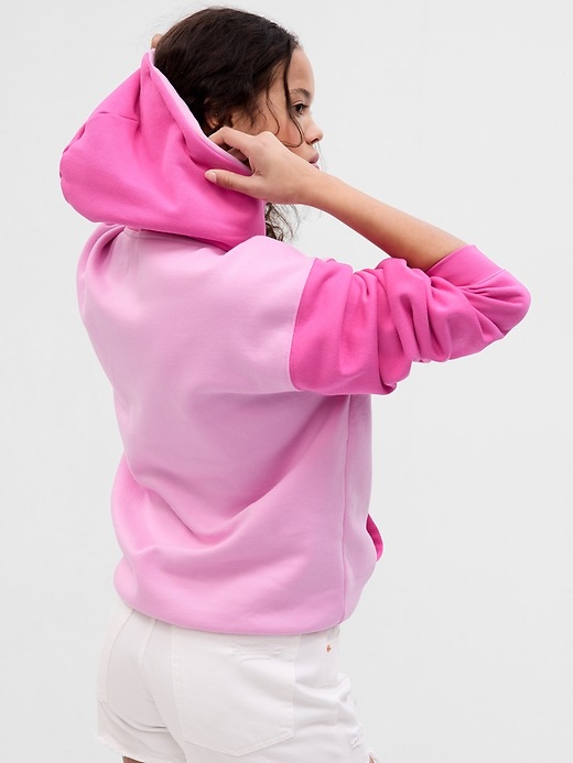 2 of 8 showing, with the color pink combo of product Gap × Barbie™ Adult Arch Logo Hoodie