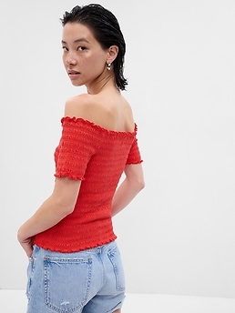 Bp smocked off hotsell the shoulder top