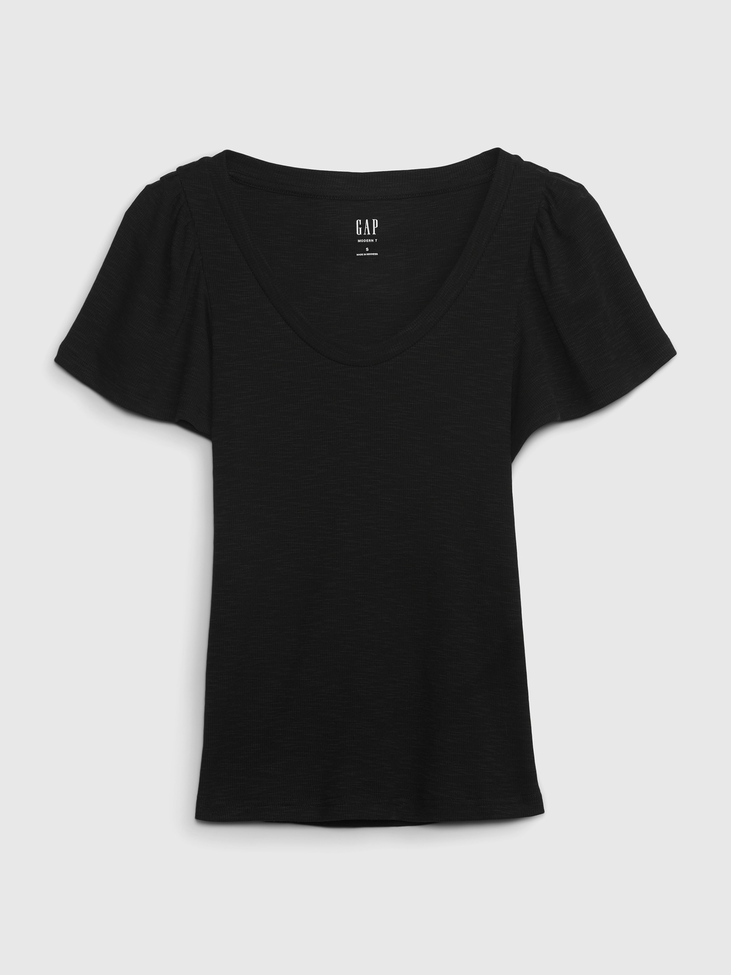 Essential Rib Flutter Sleeve T Shirt Gap