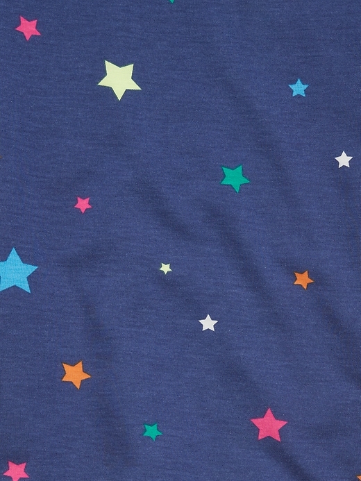 2 of 8 showing, with the color docksider blue of product Kids Recycled Star PJ Set