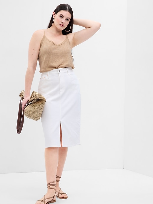 Image number 4 showing, Linen-Blend Sweater Tank Top