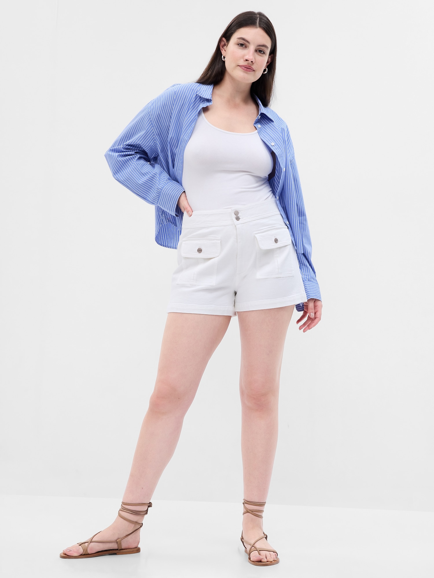 4 High Rise Stride Shorts Gap 