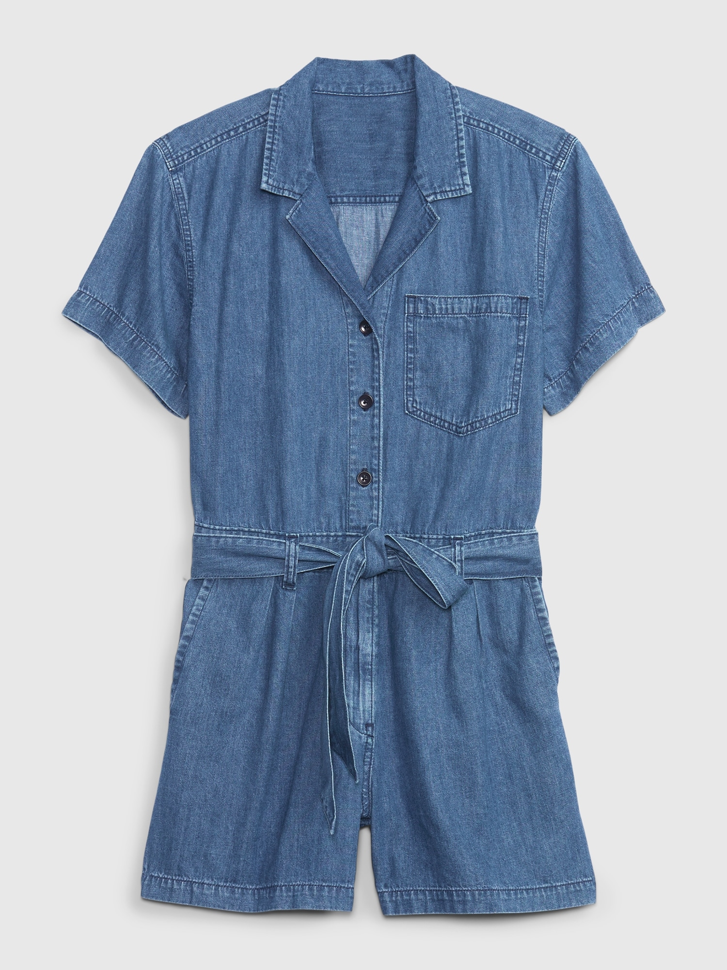 Женские комбинезоны Gap Easy Denim Romper — фото 6