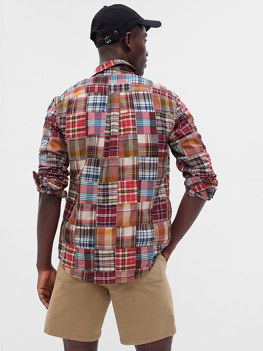 Image number 2 showing, Plaid Patchwork Shirt