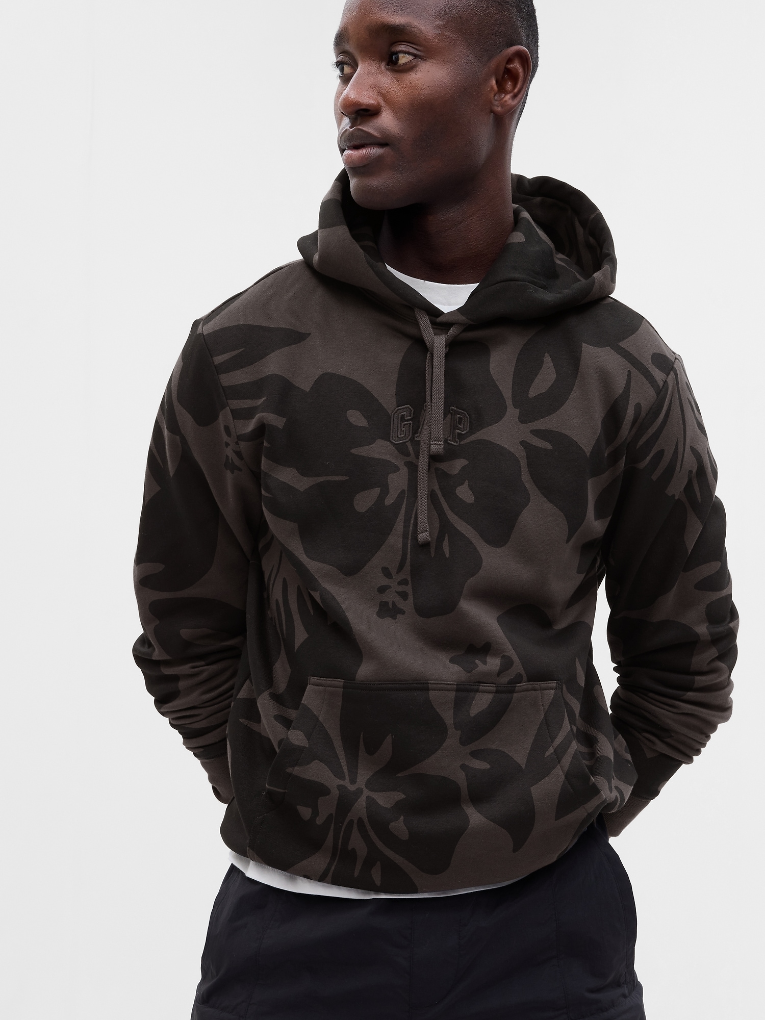 Tall Oversized Limited Floral Print Hoodie