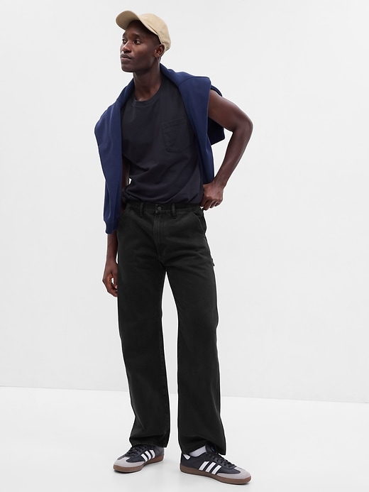 1 of 8 showing, with the color black wash of product ’90s Loose Carpenter Jeans
