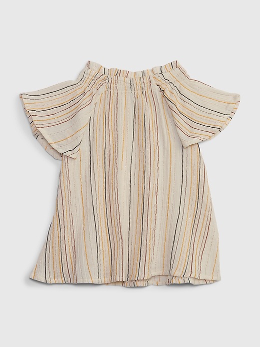 2 of 8 showing, with the color lurex stripe of product Toddler Metallic Stripe Top