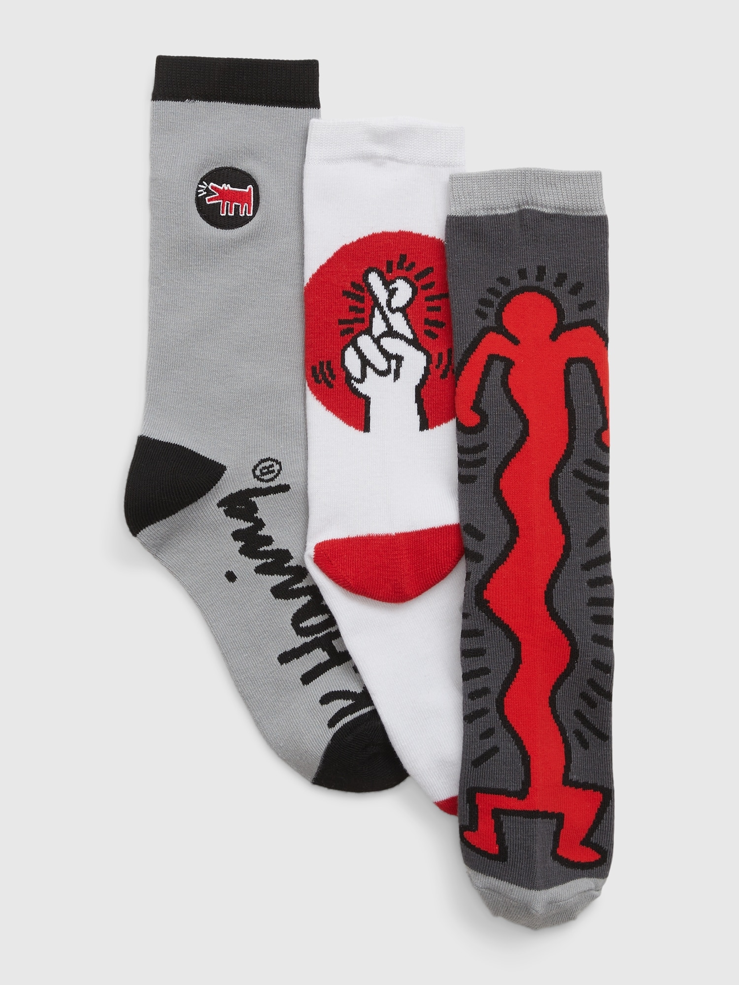 Gap &#215 Keith Haring Kids Recycled Crew Socks multi. 1