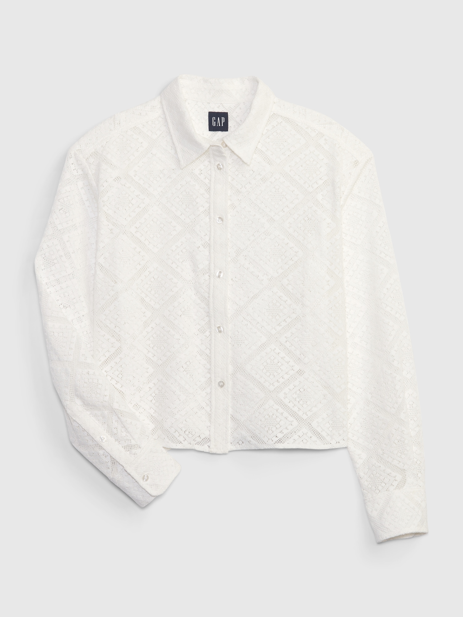 Cropped Crochet Shirt | Gap