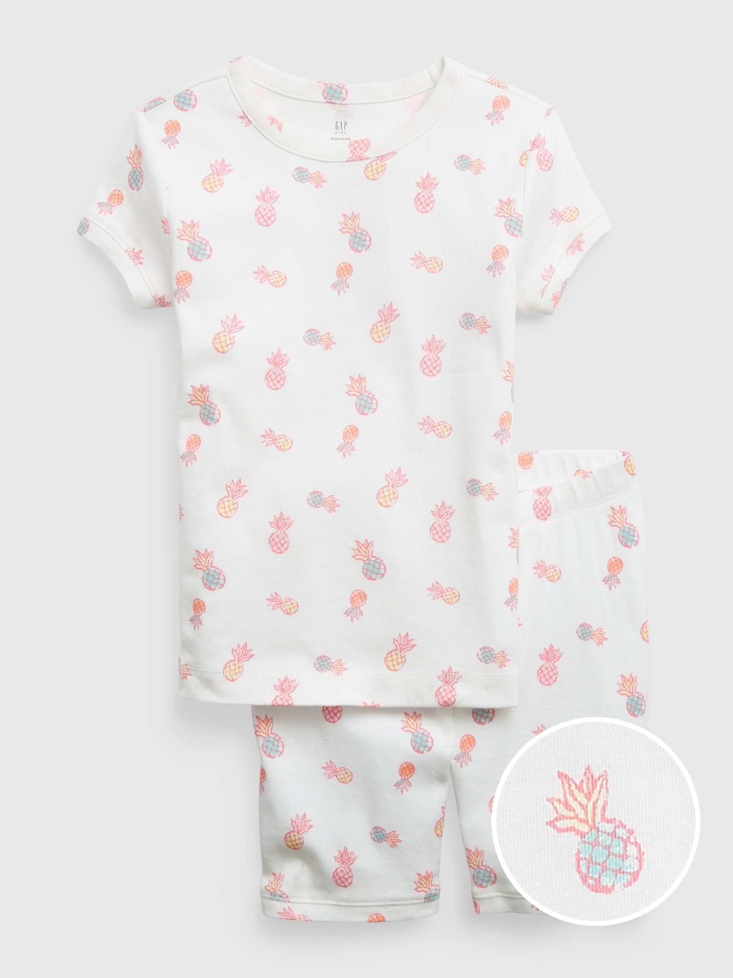 Kids 100% Organic Cotton Pineapple PJ Shorts Set | Gap