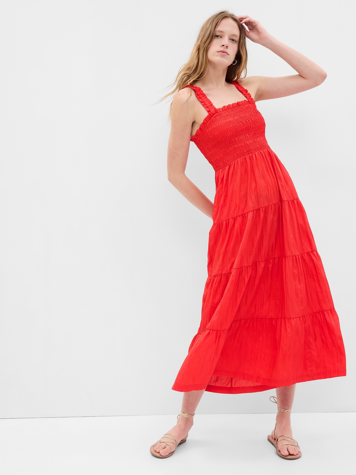 Smocked Tiered Maxi Dress Gap