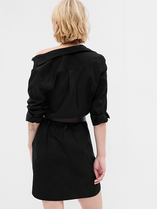 2 of 8 showing, with the color black of product 100% Organic Cotton Shirtdress