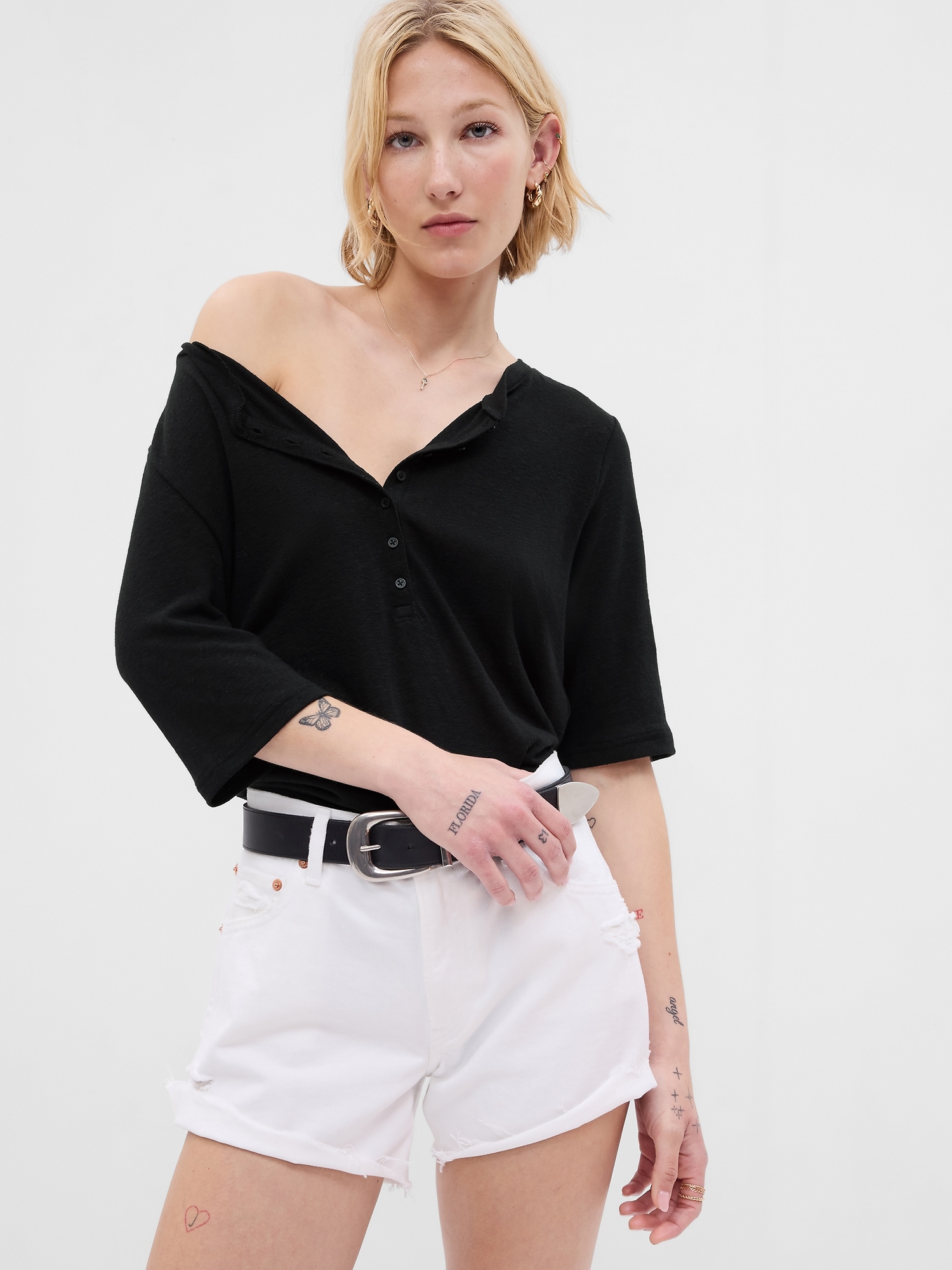 Gap clearance henley shirt